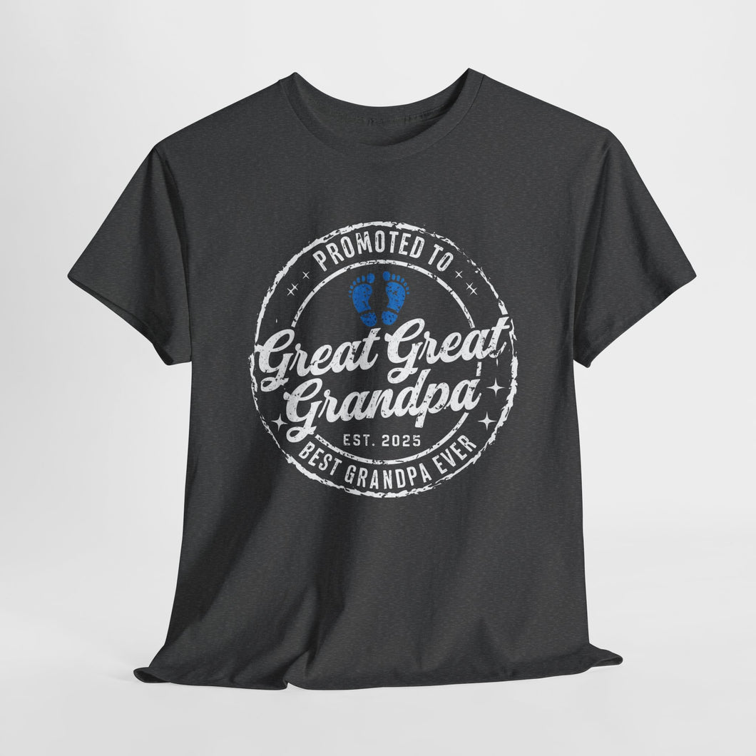 Great Grandpa Heavy Cotton Tee - Perfect Gift for New Grandparents