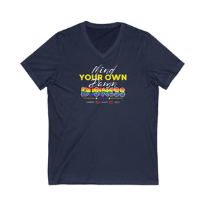 Mind Your Own Damn Business V-Neck Tee