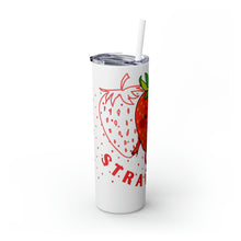 Load image into Gallery viewer, Strawberry Skinny Tumbler with Straw, 20oz
