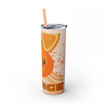 Load image into Gallery viewer, Orange Skinny Tumbler with Straw, 20oz
