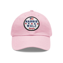 Load image into Gallery viewer, Harris/Walz Dad Hat with Leather Patch (Round)
