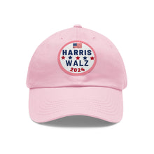 Load image into Gallery viewer, Harris/Walz Dad Hat with Leather Patch (Round)
