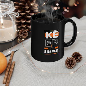 Keep It Simple 11oz Black Mug