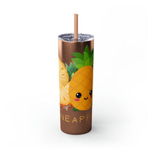 Load image into Gallery viewer, Pineapple Skinny Tumbler with Straw, 20oz
