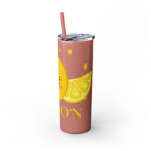 Load image into Gallery viewer, Lemon Skinny Tumbler with Straw, 20oz
