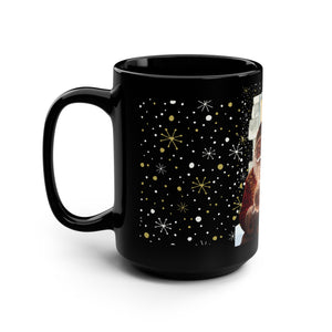 Santa Black Mug, 15oz