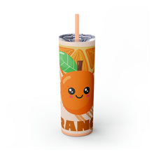 Load image into Gallery viewer, Orange Skinny Tumbler with Straw, 20oz
