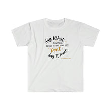 Load image into Gallery viewer, Say What You Mean - Unisex Softstyle T-Shirt
